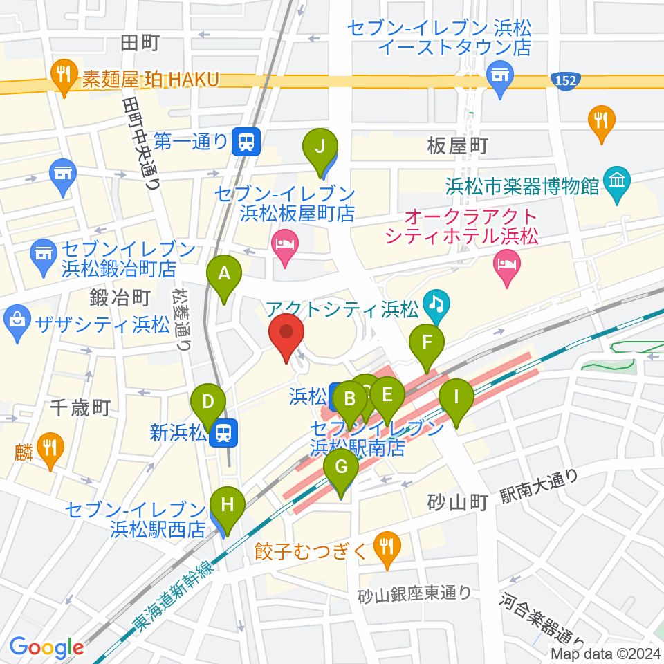 えんてつホール周辺のコンビニエンスストア一覧地図