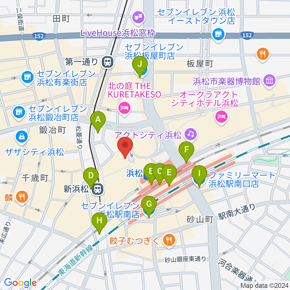 えんてつホール周辺のコンビニエンスストア一覧地図