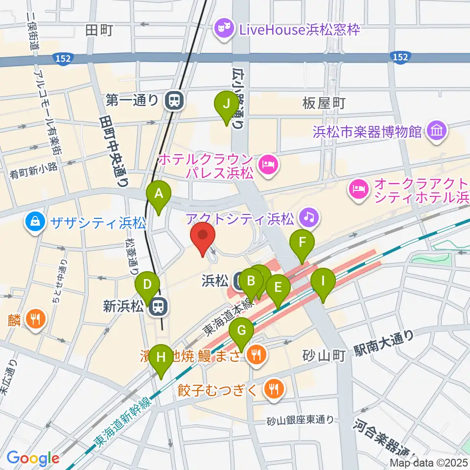 えんてつホール周辺のコンビニエンスストア一覧地図