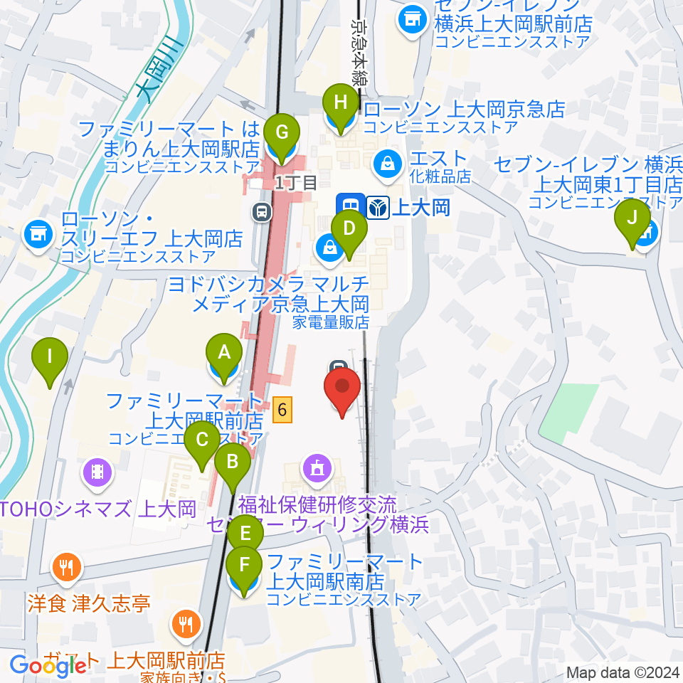 港南区民文化センター ひまわりの郷周辺のコンビニエンスストア一覧地図