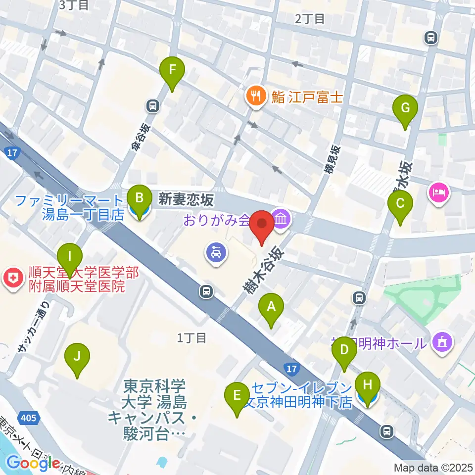 御茶ノ水KAKADO周辺のコンビニエンスストア一覧地図