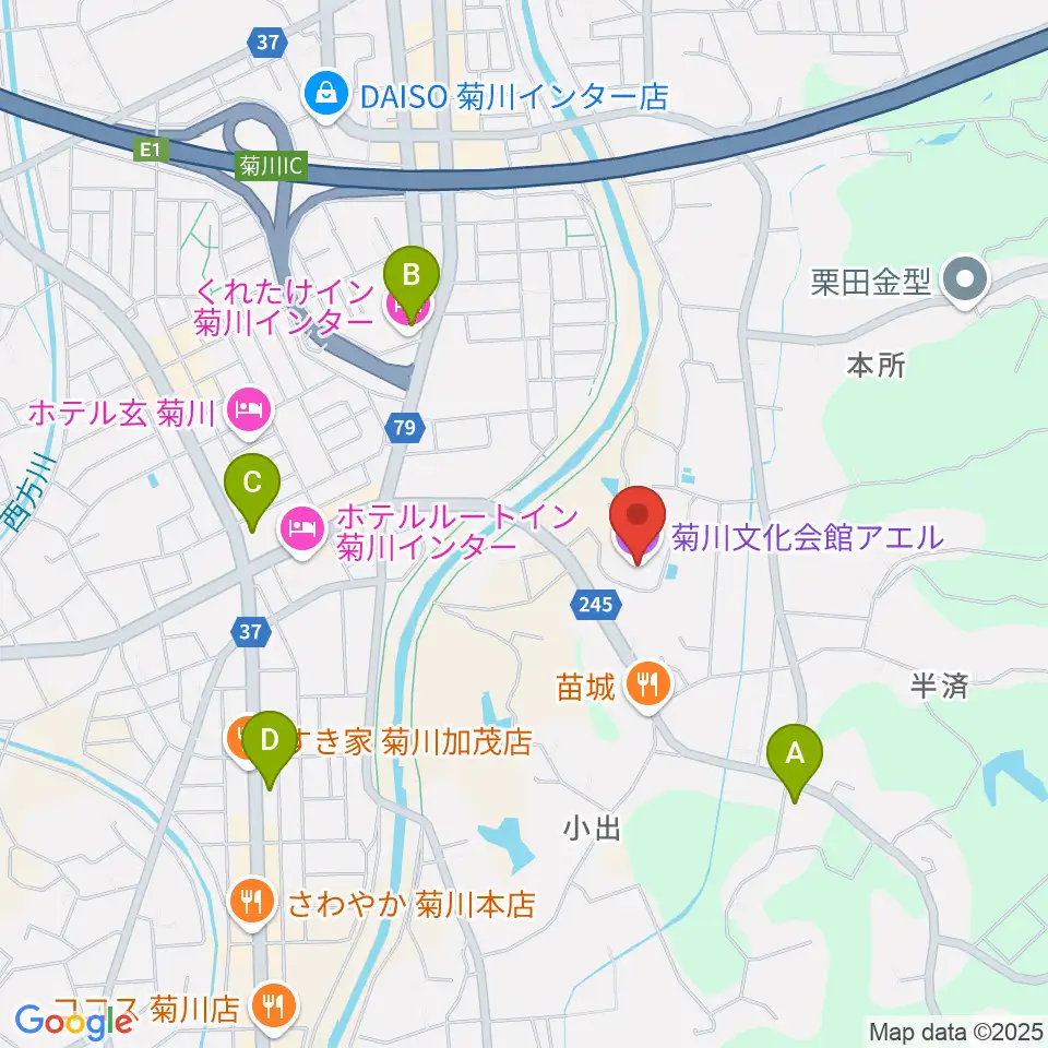 菊川文化会館アエル周辺のコンビニエンスストア一覧地図