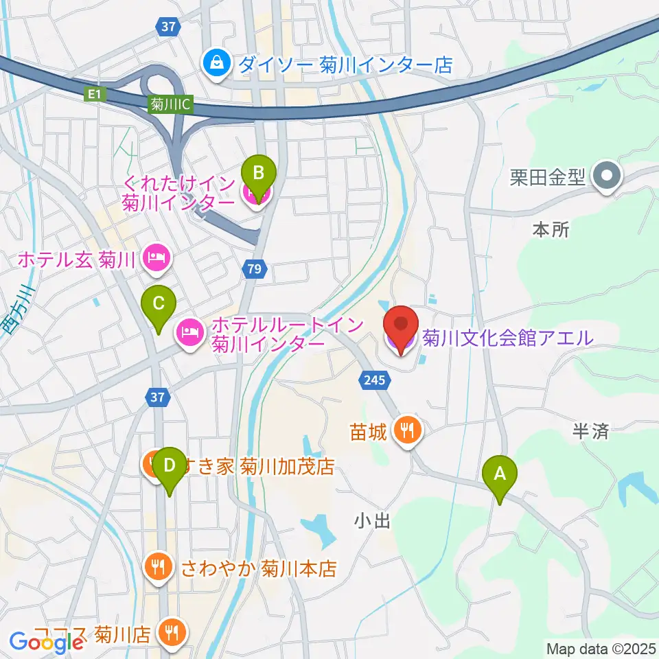 菊川文化会館アエル周辺のコンビニエンスストア一覧地図