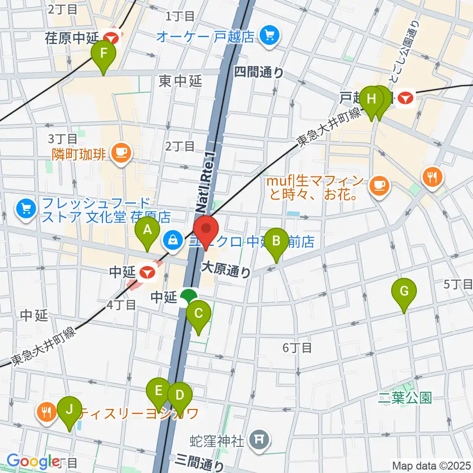 Prayers Studioアトリエ周辺のコンビニエンスストア一覧地図