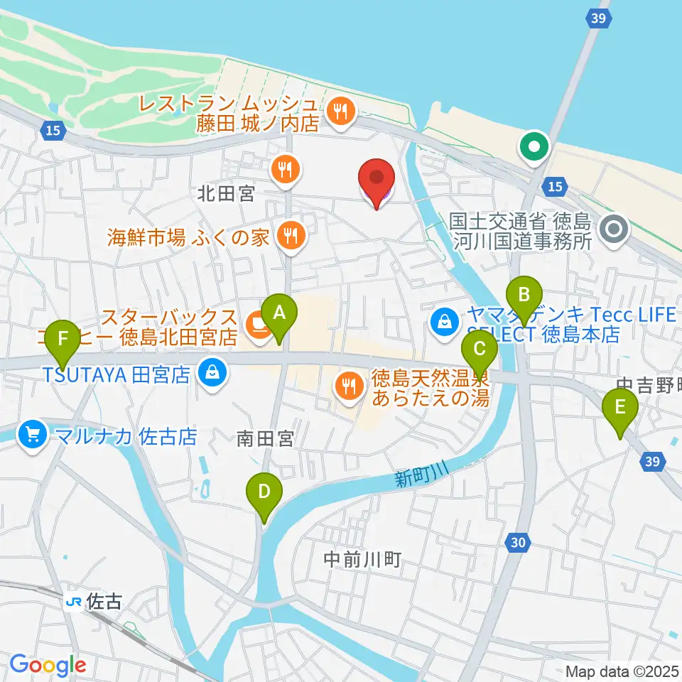 徳島県教育会館周辺のコンビニエンスストア一覧地図