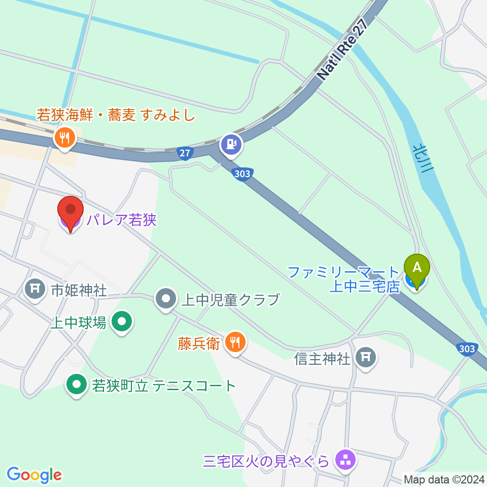 パレア若狭周辺のコンビニエンスストア一覧地図