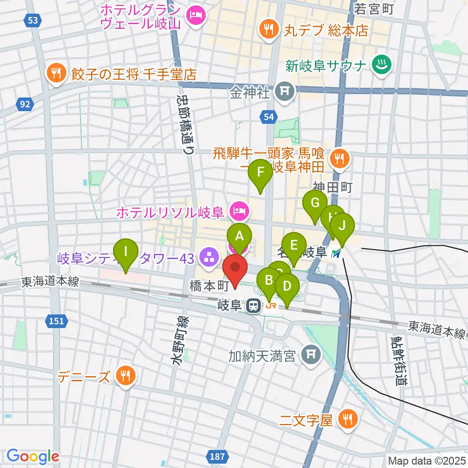 じゅうろくプラザ周辺のコンビニエンスストア一覧地図