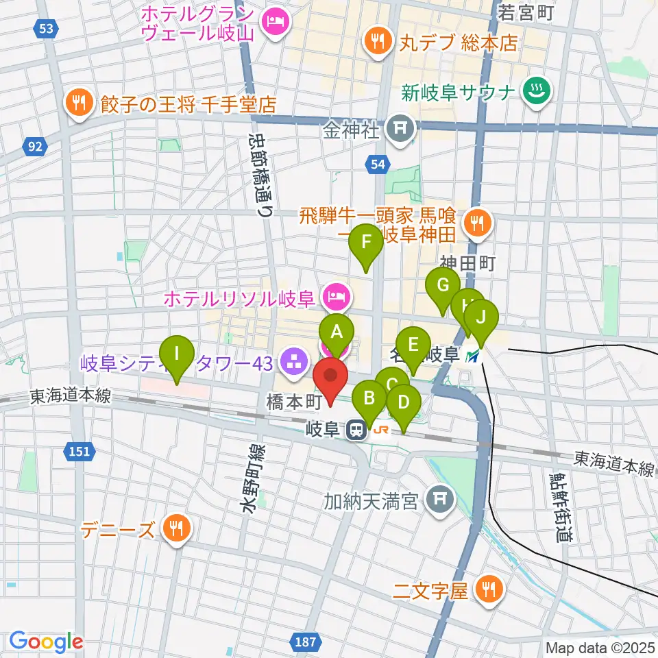 じゅうろくプラザ周辺のコンビニエンスストア一覧地図