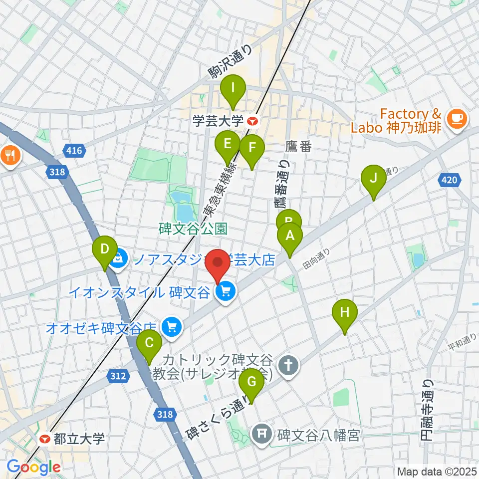 碑文谷APIA40周辺のコンビニエンスストア一覧地図