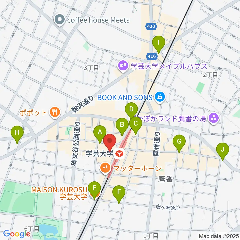 A-TRAIN周辺のコンビニエンスストア一覧地図