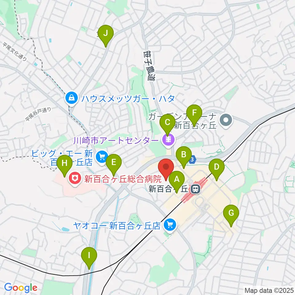 麻生市民館周辺のコンビニエンスストア一覧地図