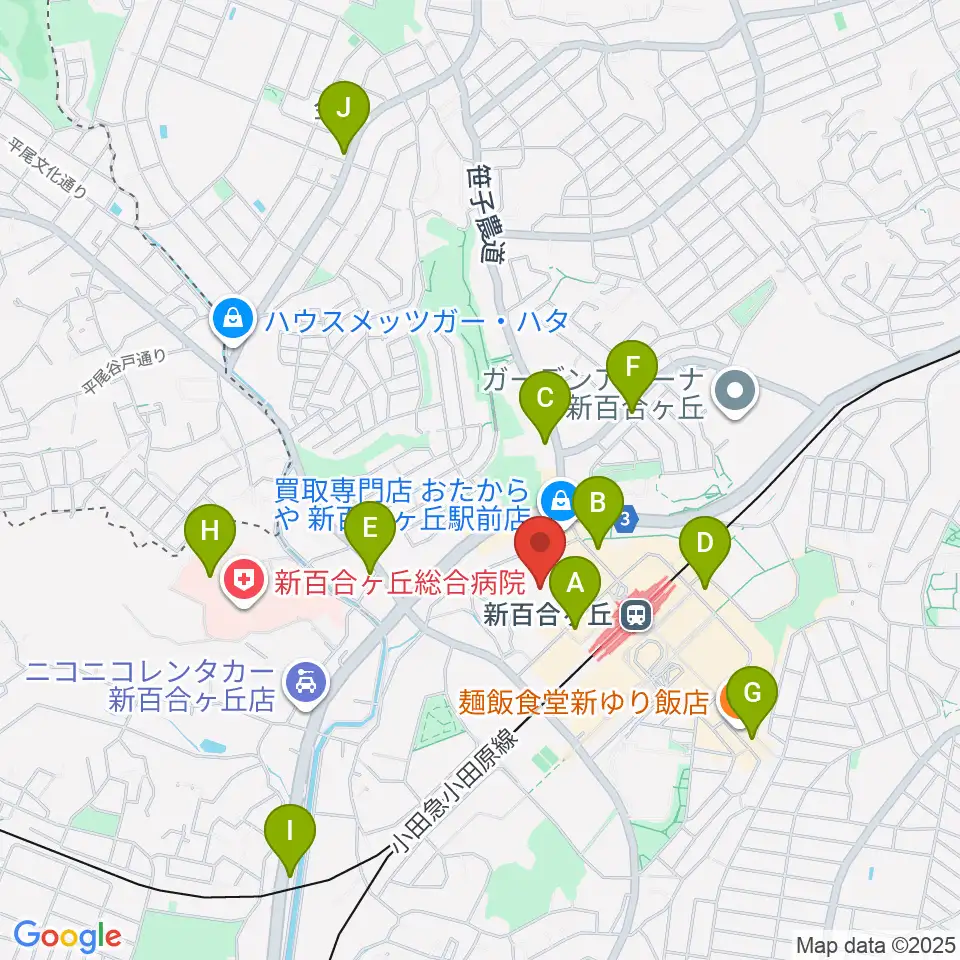 麻生市民館周辺のコンビニエンスストア一覧地図