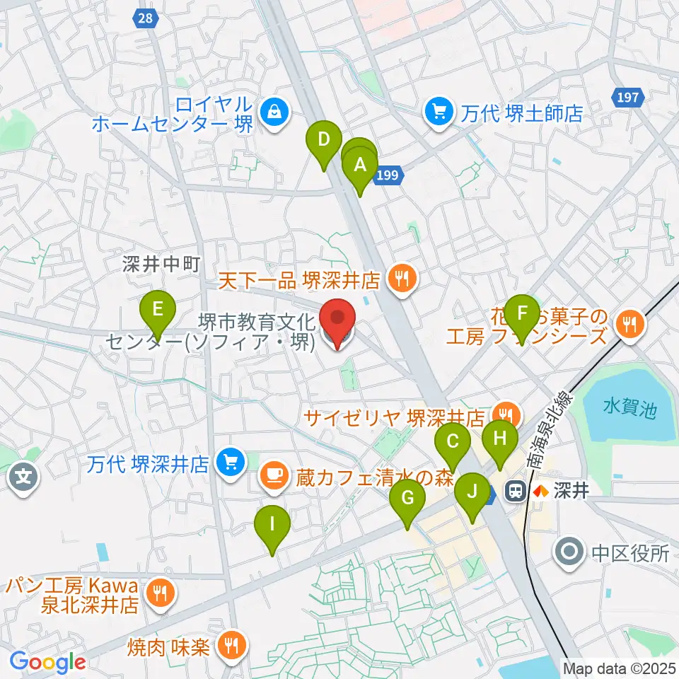 ソフィア・堺周辺のコンビニエンスストア一覧地図