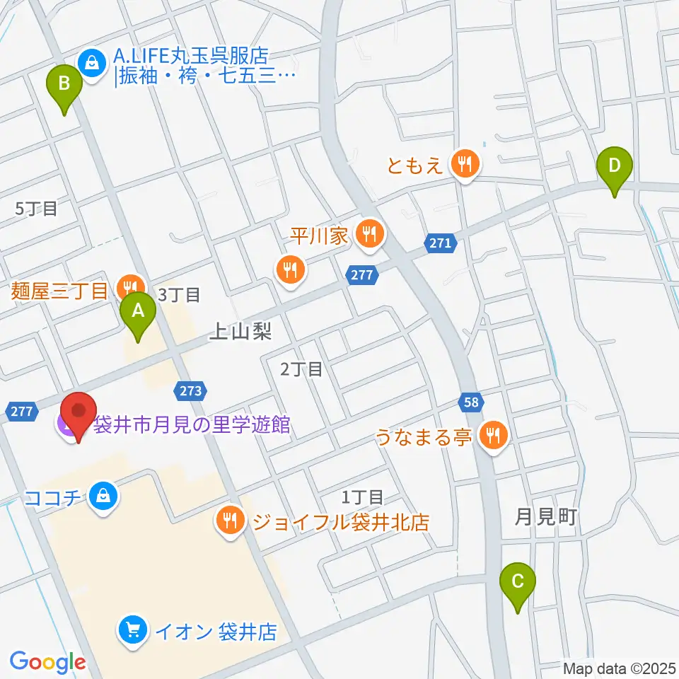 袋井市月見の里学遊館 うさぎホール周辺のコンビニエンスストア一覧地図