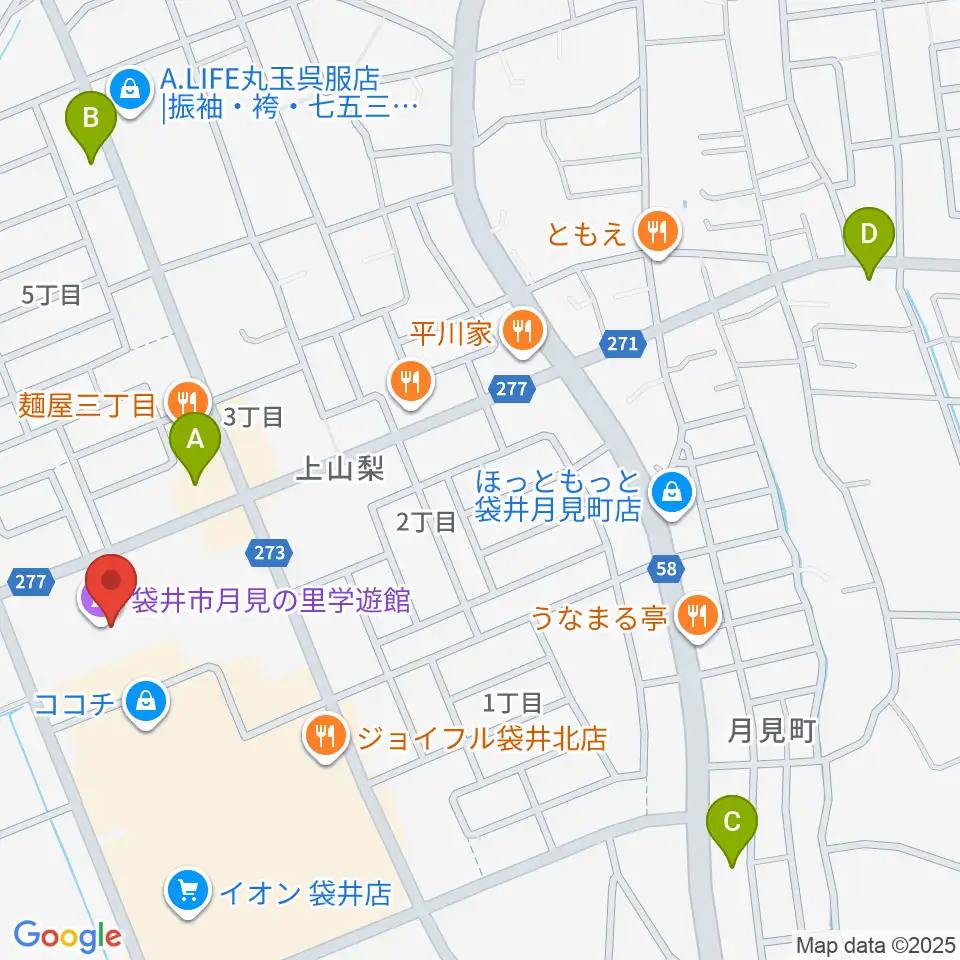 袋井市月見の里学遊館 うさぎホール周辺のコンビニエンスストア一覧地図