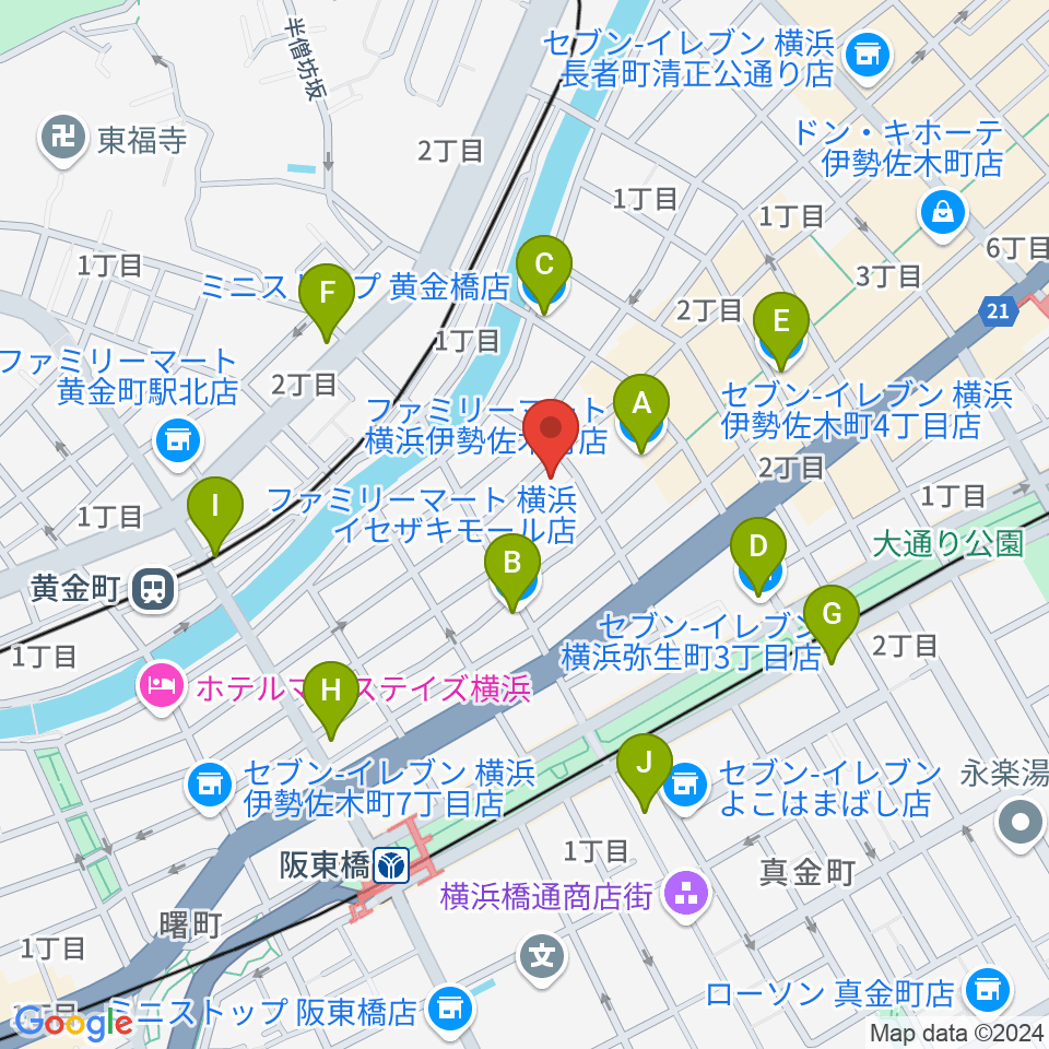 ライブ＆ダイニング シュール周辺のコンビニエンスストア一覧地図