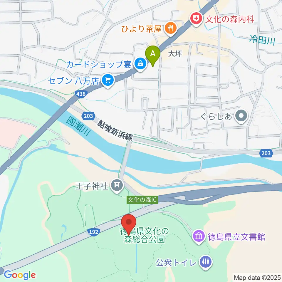 徳島県立21世紀館周辺のコンビニエンスストア一覧地図