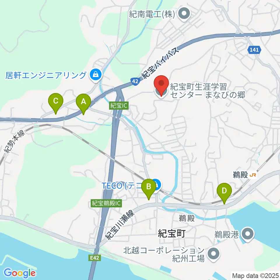 紀宝町生涯学習センター まなびの郷周辺のコンビニエンスストア一覧地図