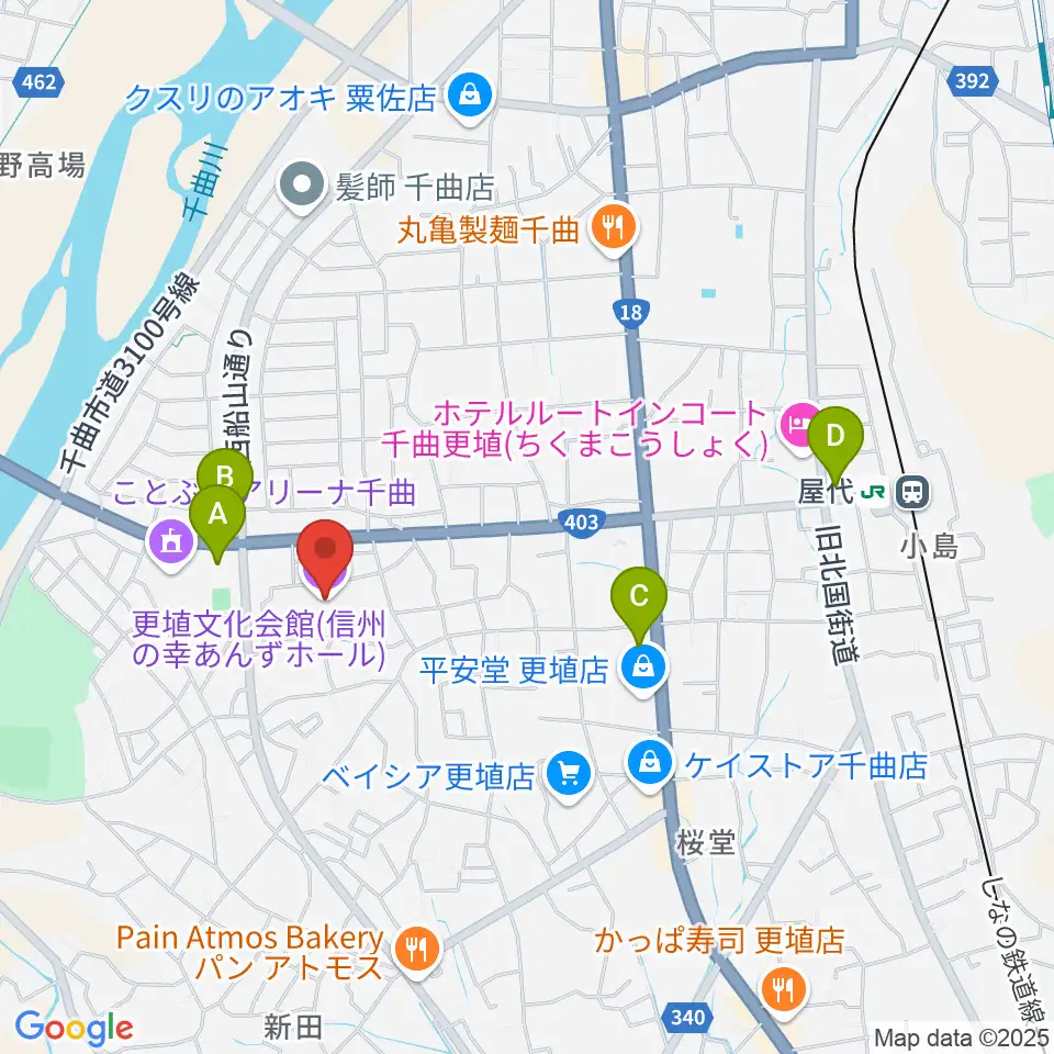 信州の幸あんずホール周辺のコンビニエンスストア一覧地図