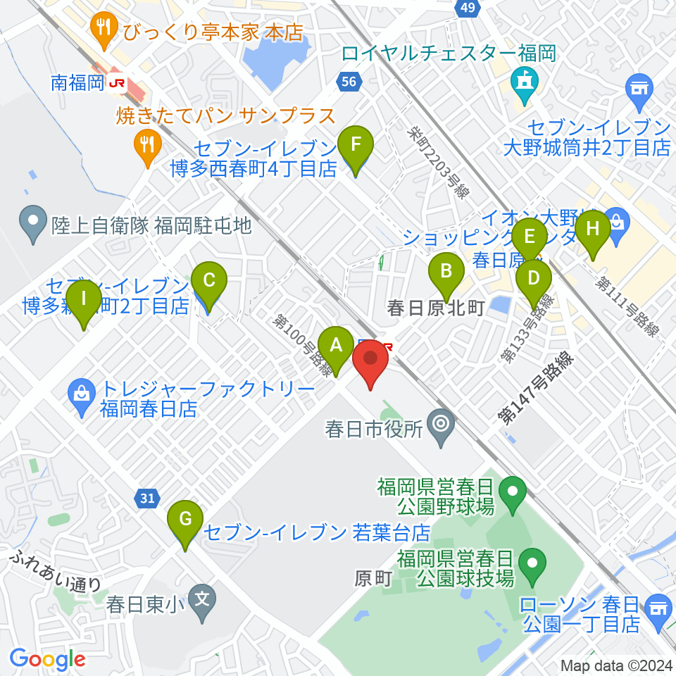 クローバープラザ周辺のコンビニエンスストア一覧地図