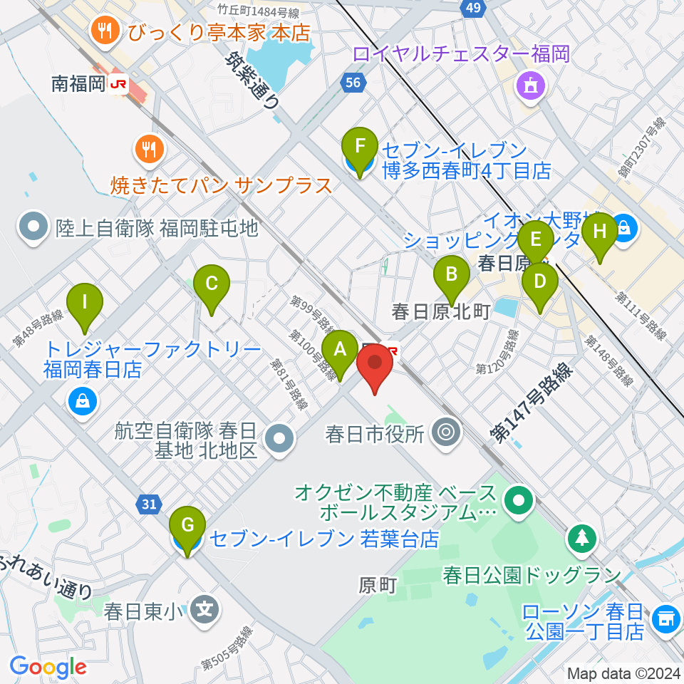 クローバープラザ周辺のコンビニエンスストア一覧地図