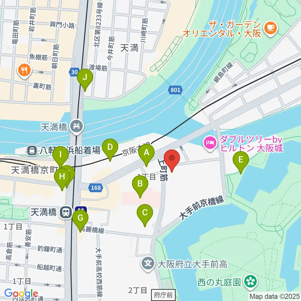 大阪ドーンセンター周辺のコンビニエンスストア一覧地図