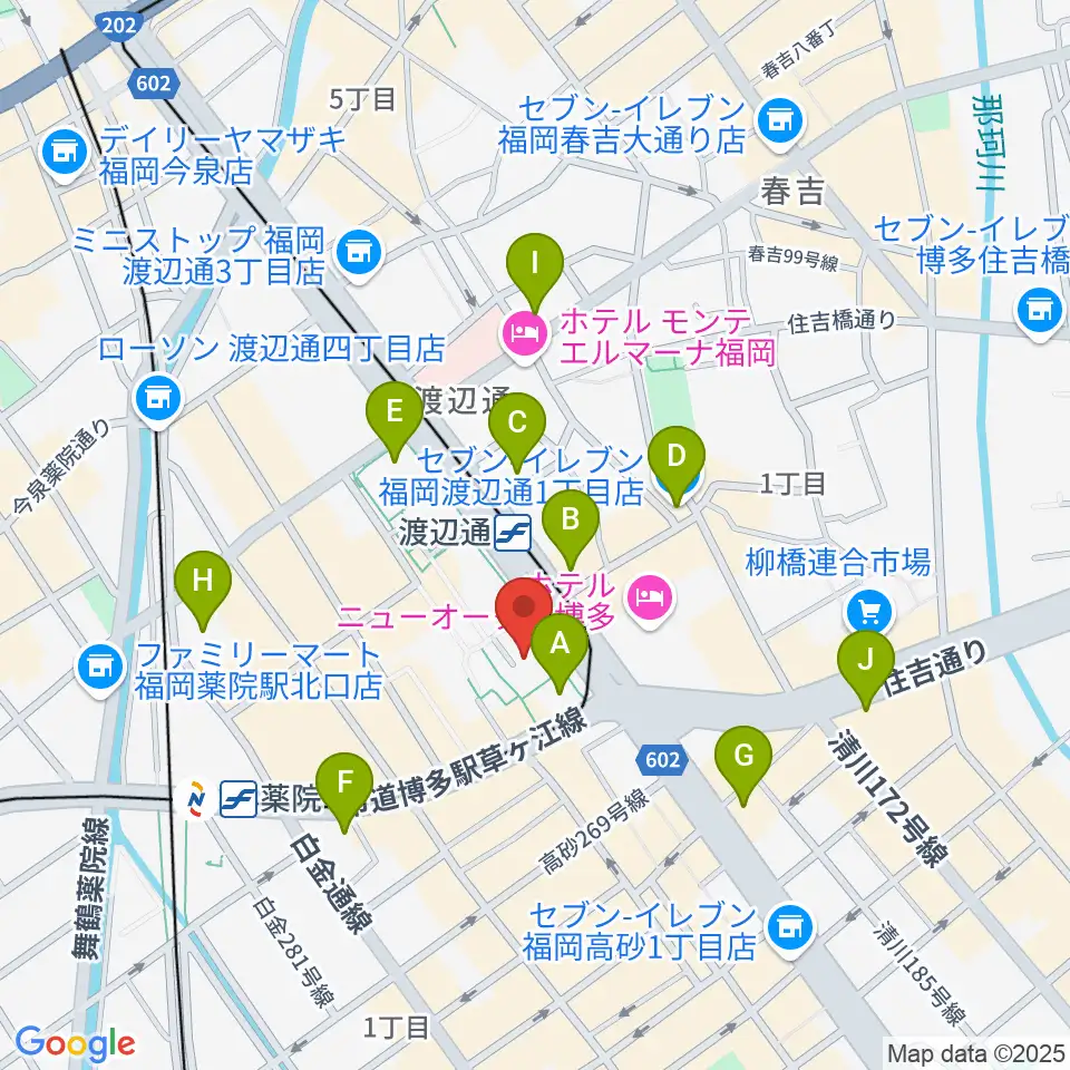 電気ビルみらいホール周辺のコンビニエンスストア一覧地図