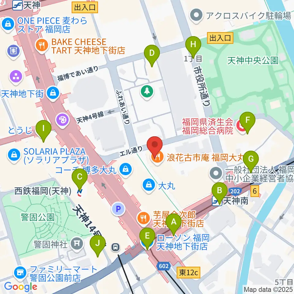 TKPエルガーラホール周辺のコンビニエンスストア一覧地図