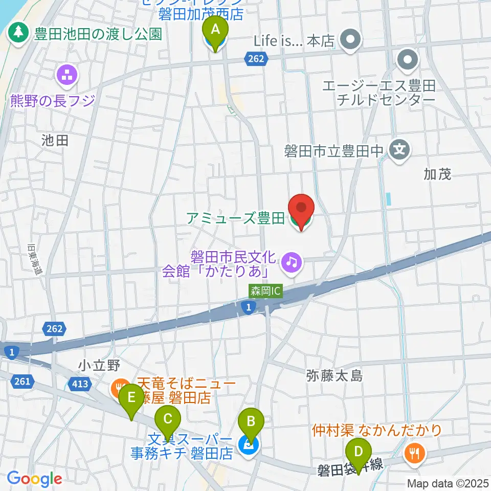 アミューズ豊田周辺のコンビニエンスストア一覧地図