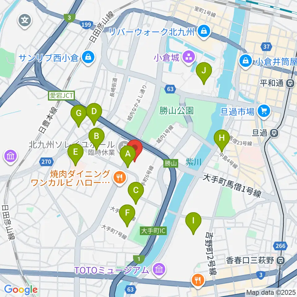 北九州市立男女共同参画センター・ムーブ周辺のコンビニエンスストア一覧地図