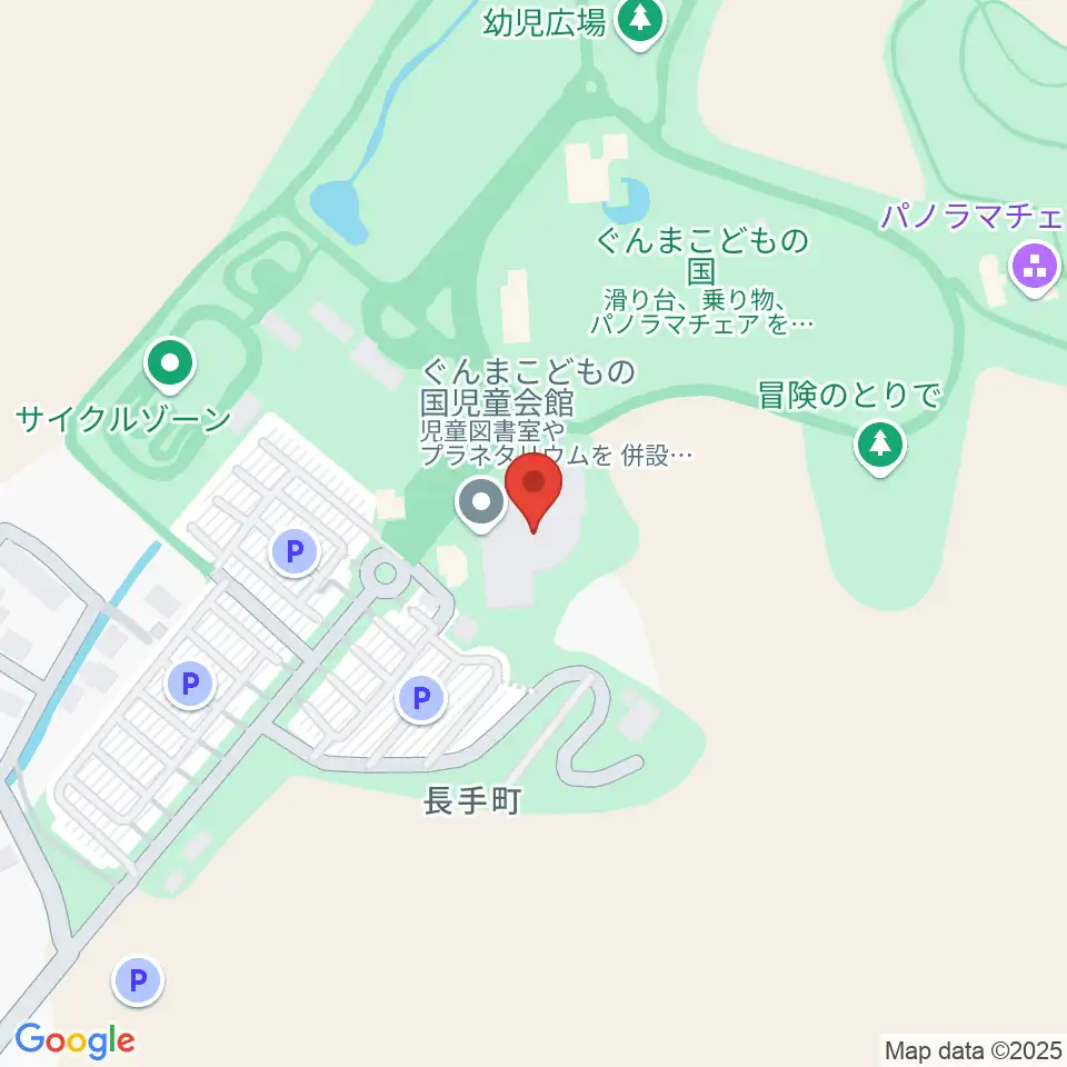 ぐんまこどもの国児童会館周辺のコンビニエンスストア一覧地図