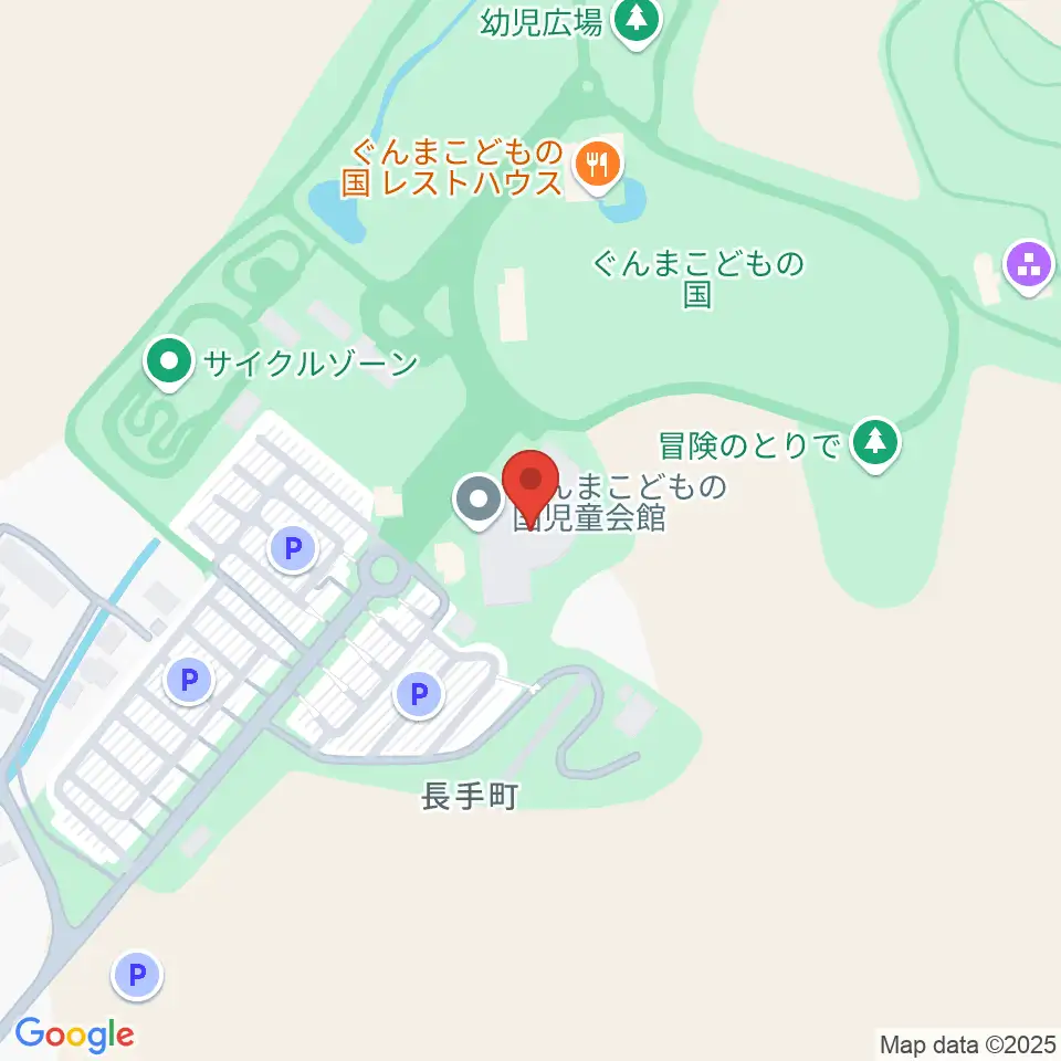 ぐんまこどもの国児童会館周辺のコンビニエンスストア一覧地図
