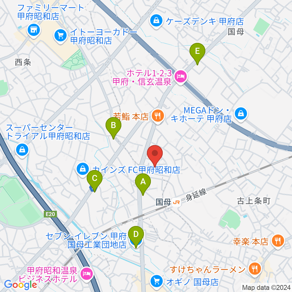 土屋バイオリンチェロ教室周辺のコンビニエンスストア一覧地図