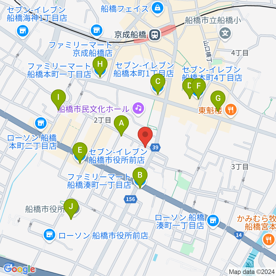 スカイワードミュージックスクール周辺のコンビニエンスストア一覧地図