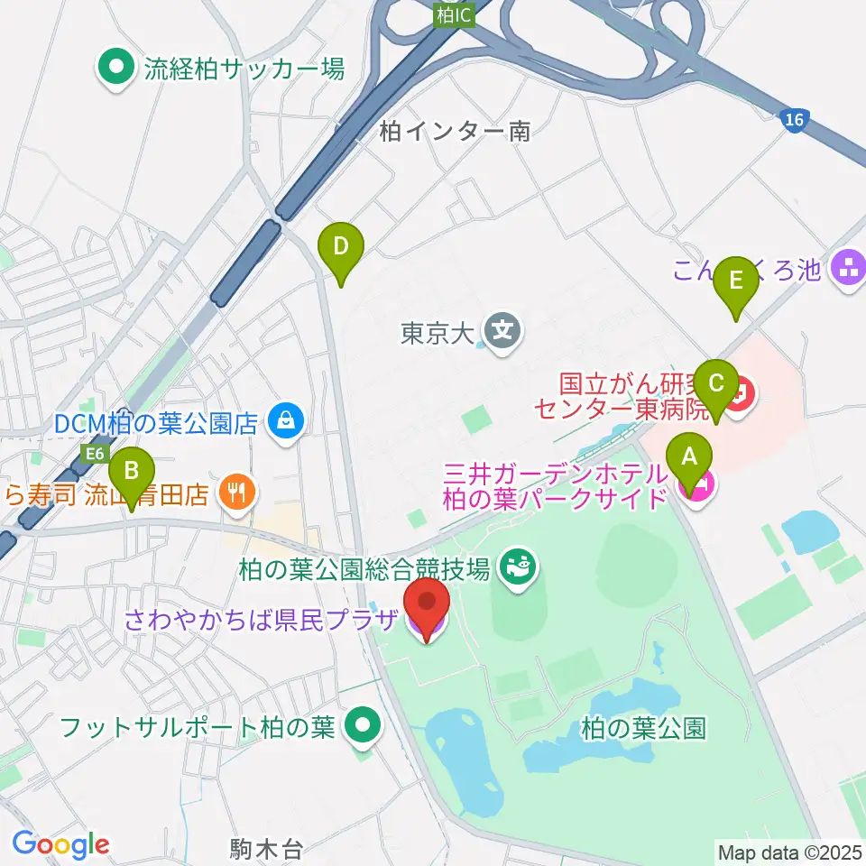さわやかちば県民プラザ周辺のコンビニエンスストア一覧地図