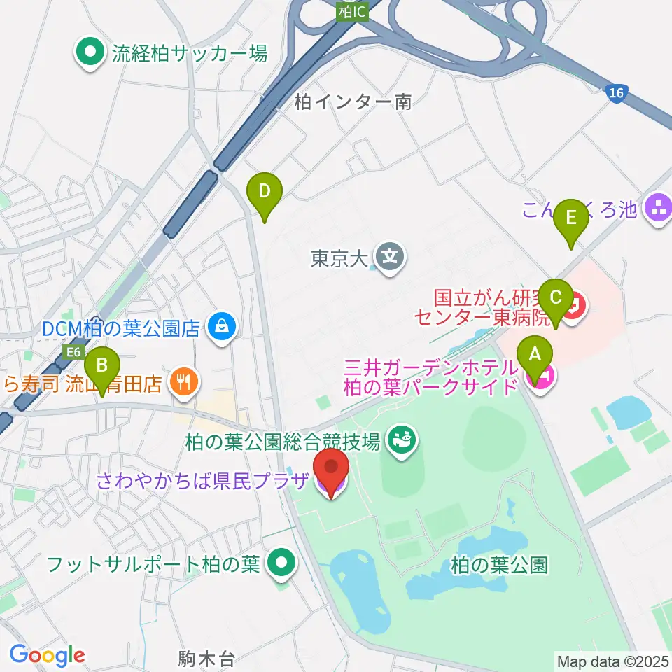 さわやかちば県民プラザ周辺のコンビニエンスストア一覧地図
