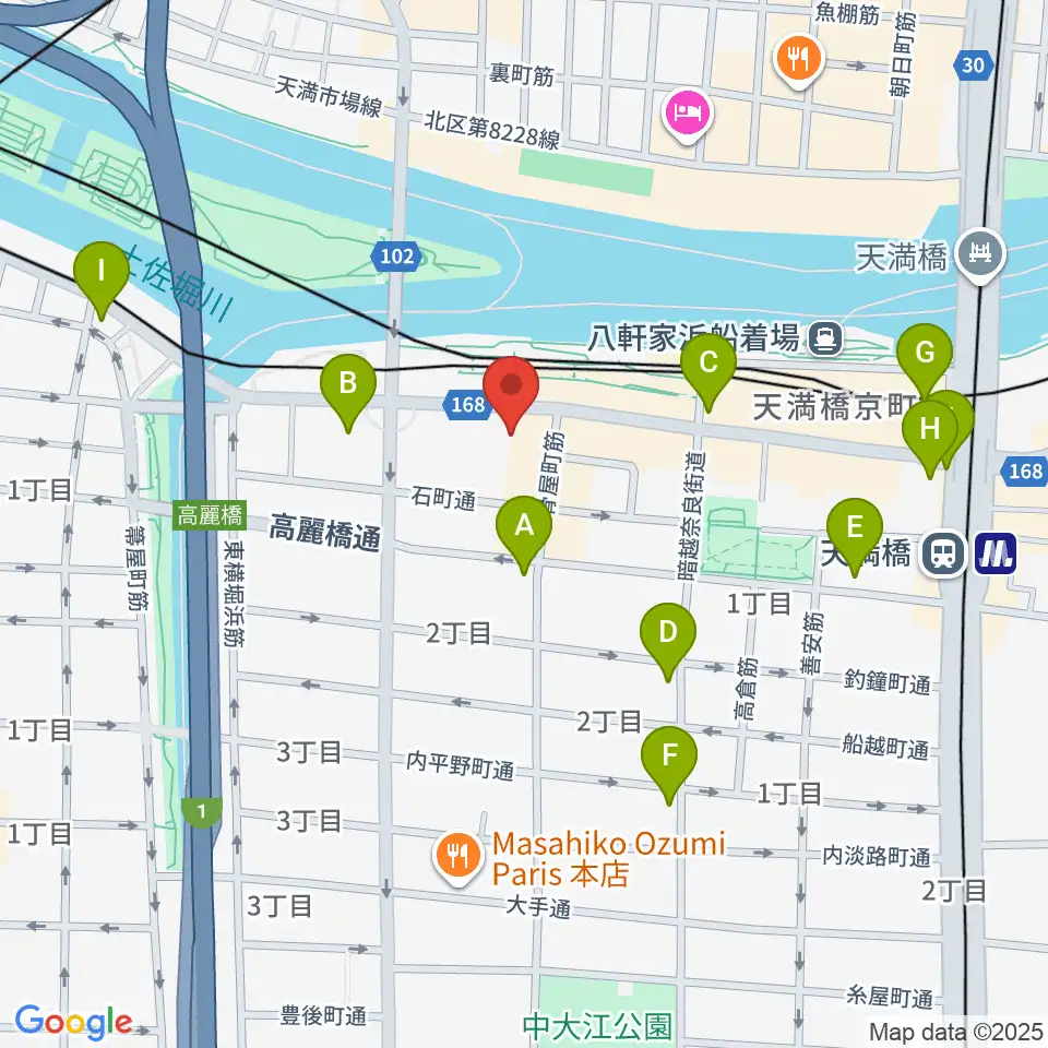 エル・おおさか 大阪府立労働センター周辺のコンビニエンスストア一覧地図