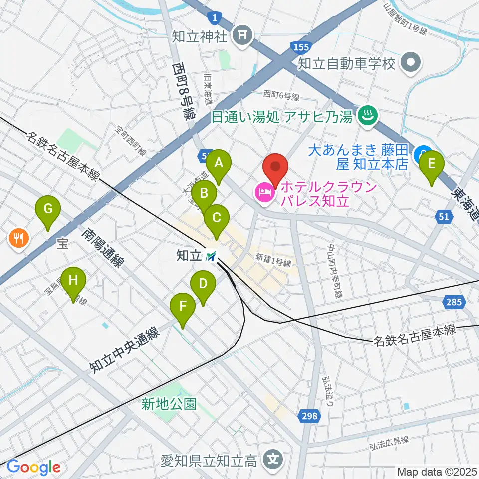 知立リリオ･コンサートホール周辺のコンビニエンスストア一覧地図