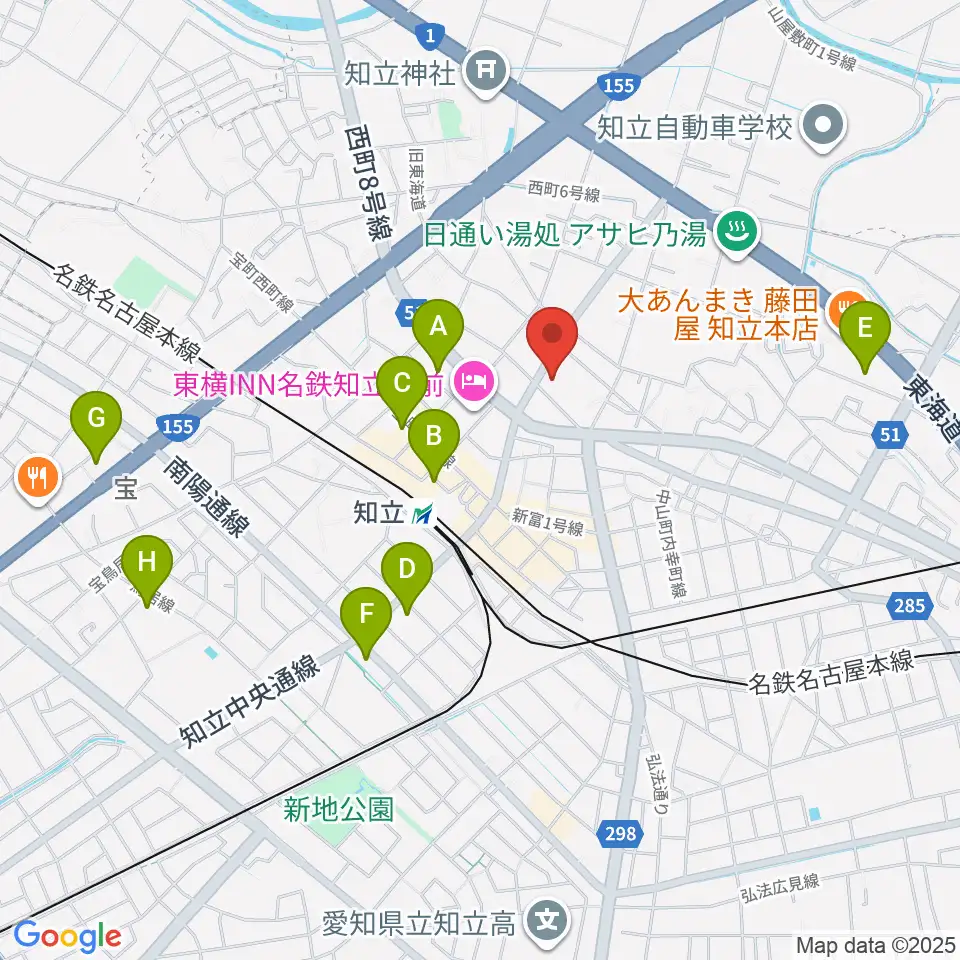 知立リリオ･コンサートホール周辺のコンビニエンスストア一覧地図