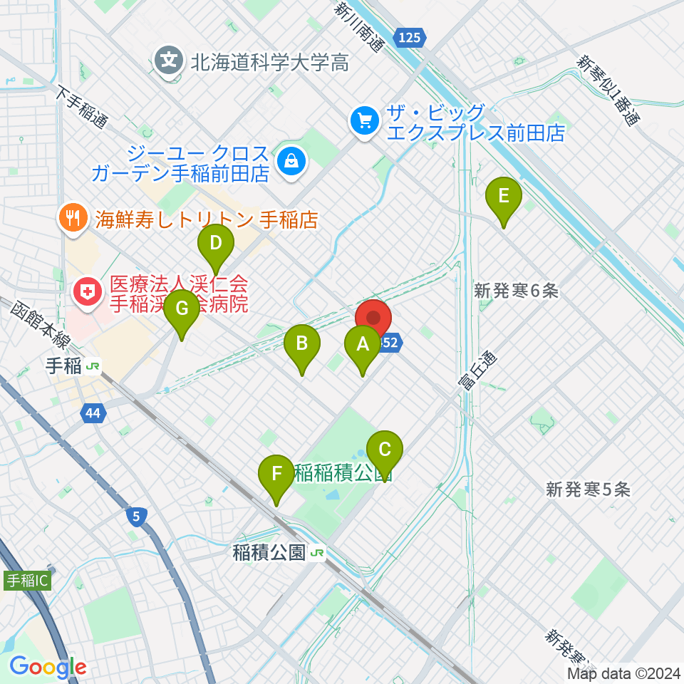 ニューホープ札幌ホール周辺のコンビニエンスストア一覧地図