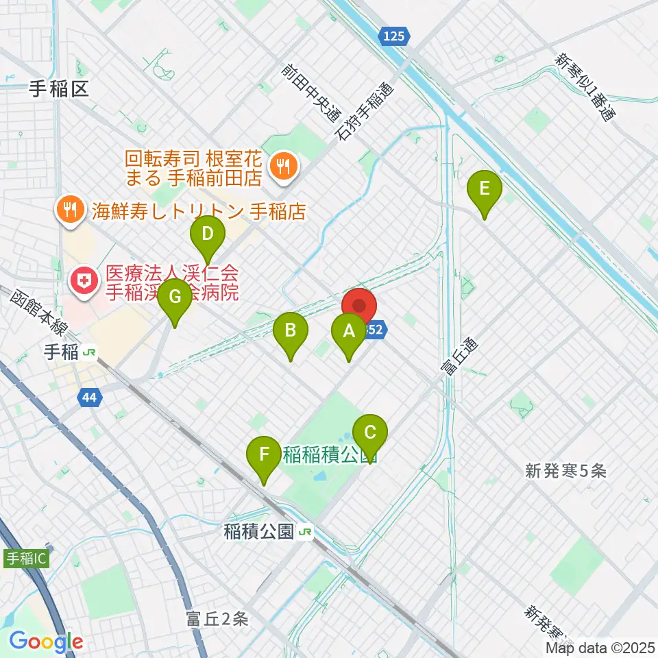 ニューホープ札幌ホール周辺のコンビニエンスストア一覧地図