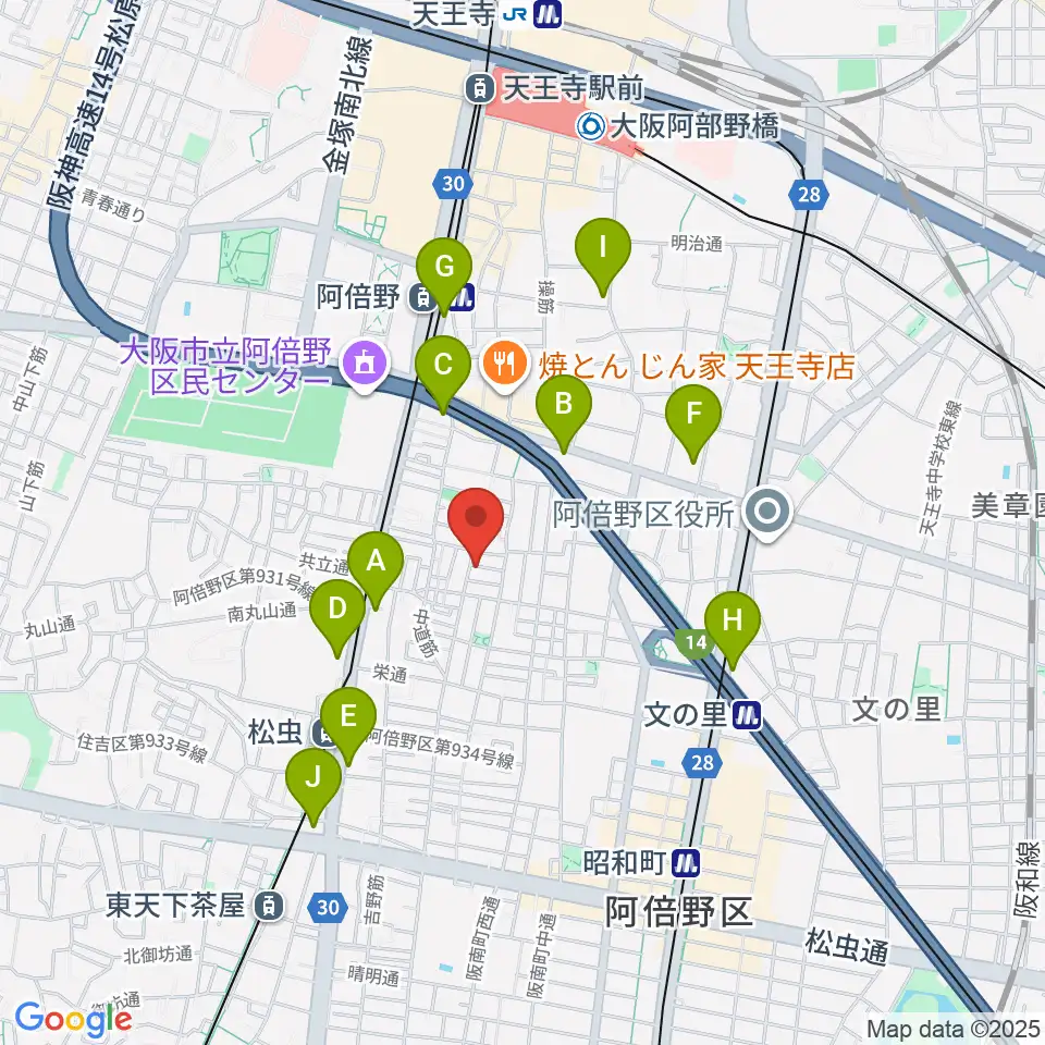 音楽教室 HOUSE MUSIC周辺のコンビニエンスストア一覧地図