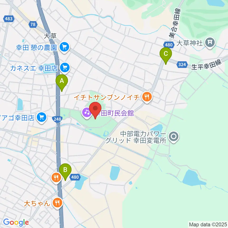 幸田町民会館周辺のコンビニエンスストア一覧地図