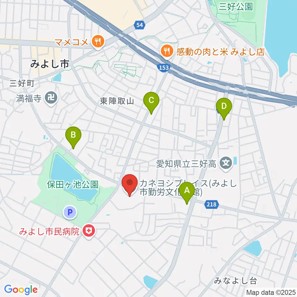カネヨシプレイス周辺のコンビニエンスストア一覧地図