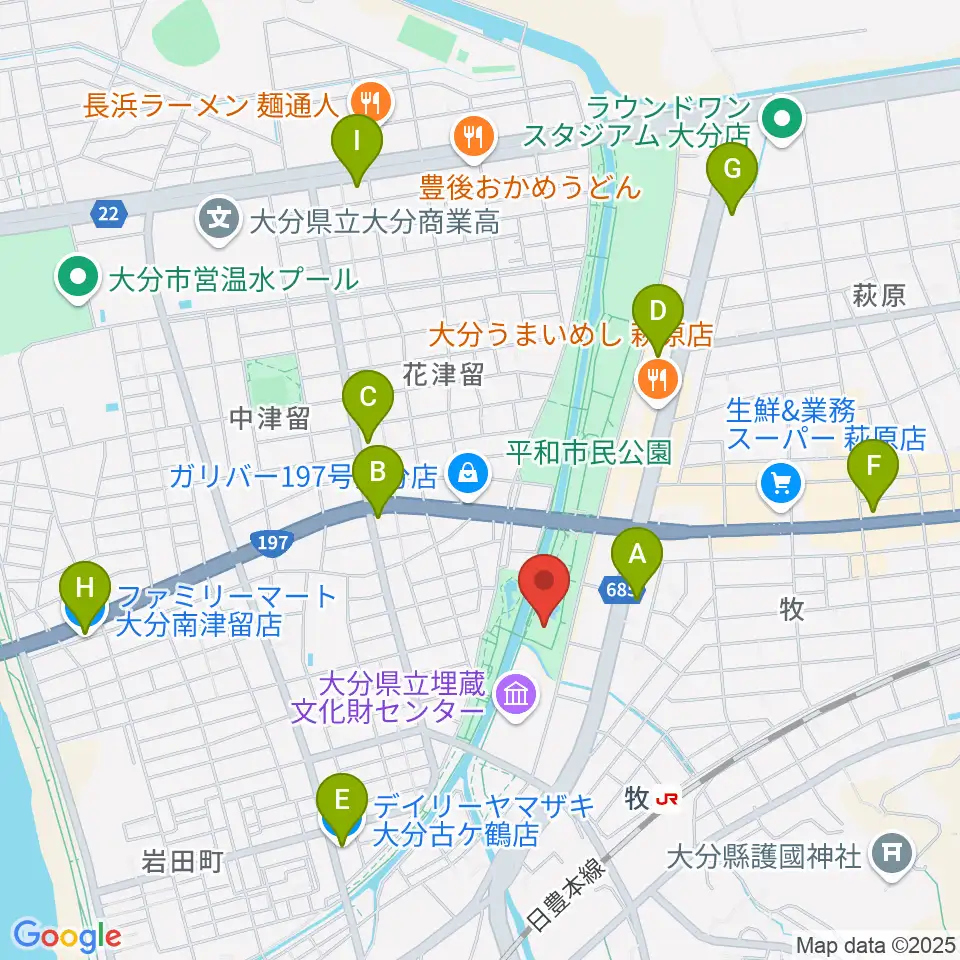 平和市民公園能楽堂周辺のコンビニエンスストア一覧地図