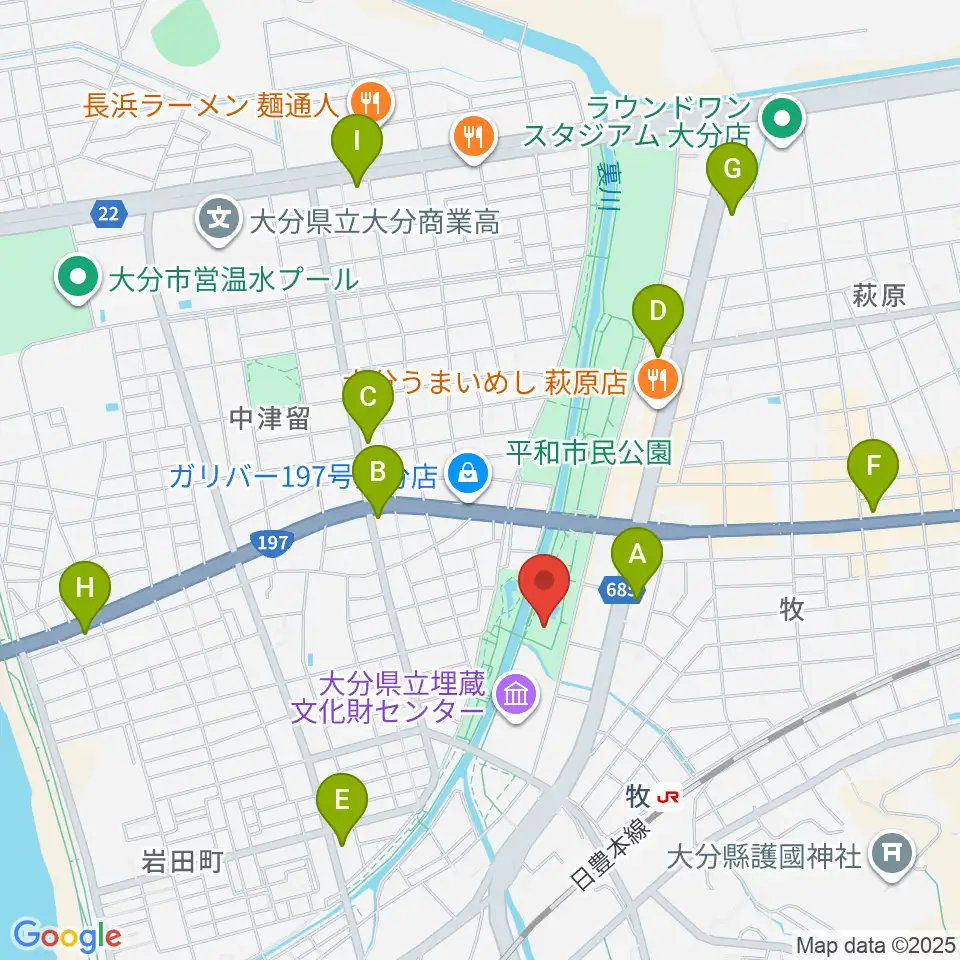 平和市民公園能楽堂周辺のコンビニエンスストア一覧地図