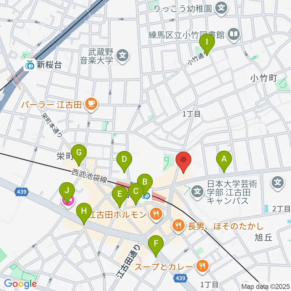 江古田クラブドロシー周辺のコンビニエンスストア一覧地図
