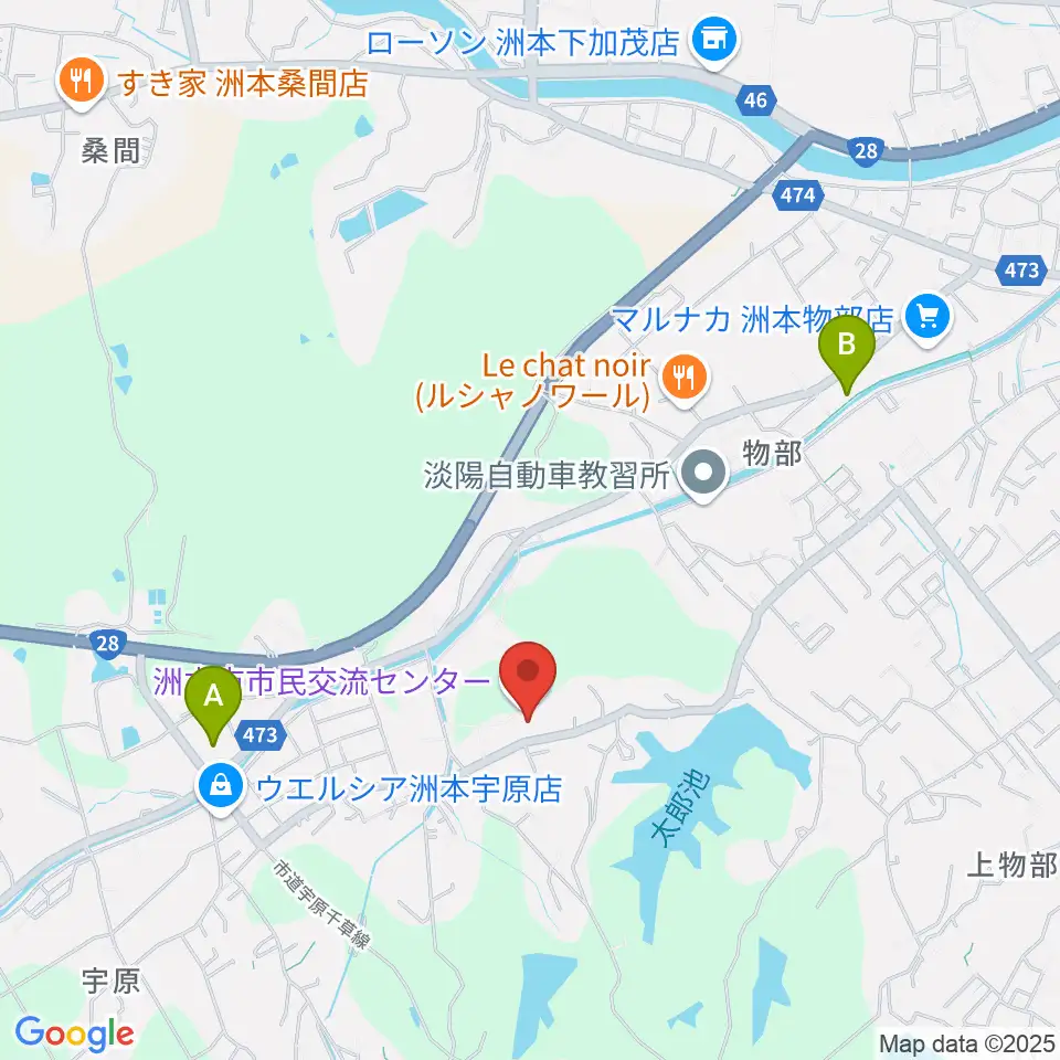 洲本市市民交流センター周辺のコンビニエンスストア一覧地図