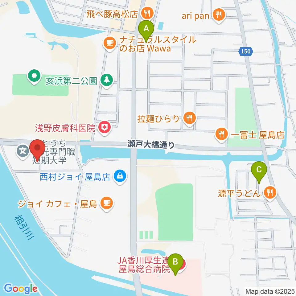 穴吹学園ホール周辺のコンビニエンスストア一覧地図