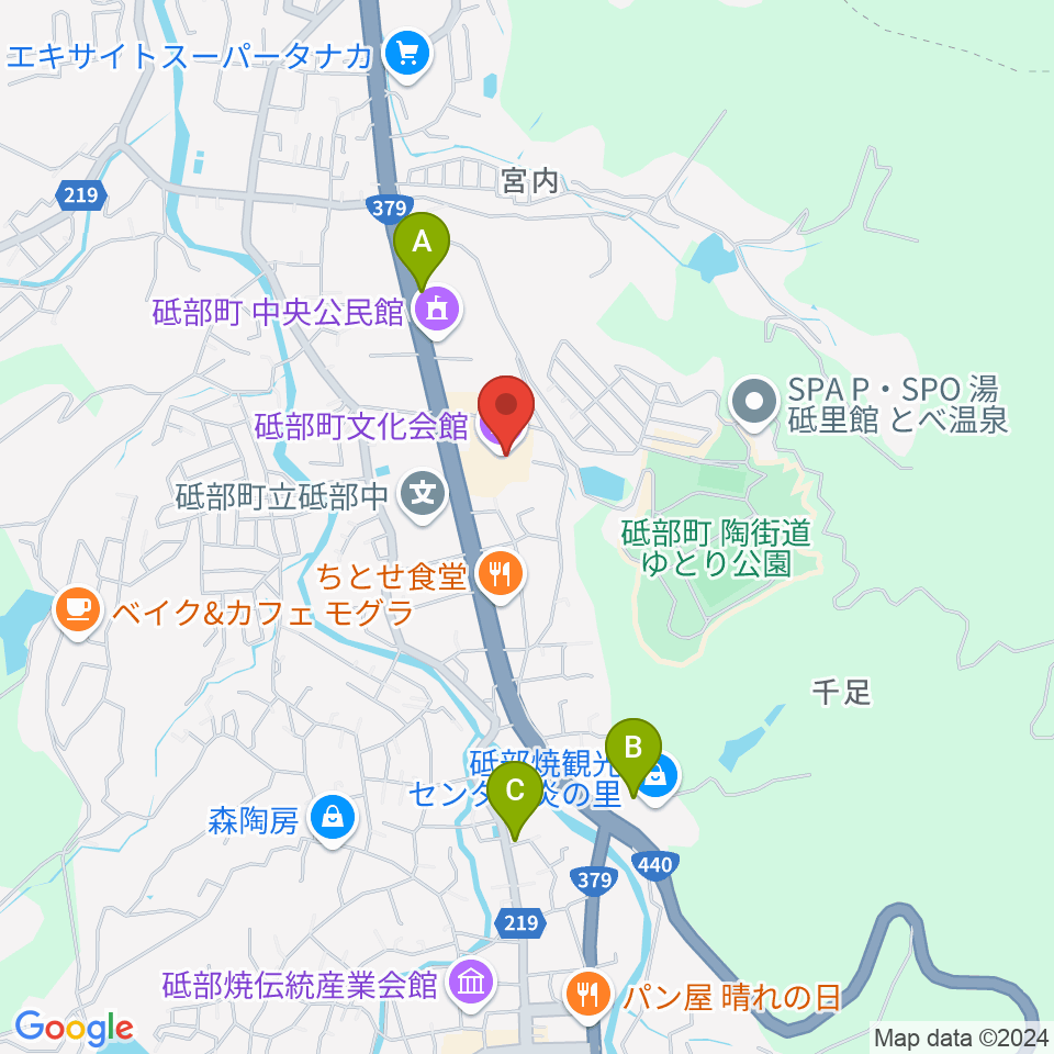 砥部町文化会館周辺のコンビニエンスストア一覧地図